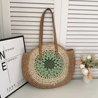 Sac fourre-tout pour femme en paille tressée tendance, grand sac à main en paille souple, sacs à main pour femme, sacs à bandoulière faits à la main par des designers
