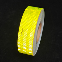 Ruban réfléchissant fluorescent jaune DOT-C2, haute visibilité, imperméable, ignifuge, en PVC/PET, auto-adhésif, pour camion