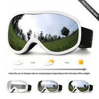 Lunettes de ski photochromiques personnalisées par le fabricant, protection UV400, lunettes de ski, lunettes de sport de neige, lunettes de sécurité pour snowboard OEM