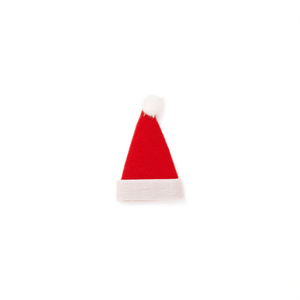 Ornement de chapeau de Noël 4,5x6,5 mm, chapeau de Père Noël rouge pour décorer le sapin de Noël - Product Image 1