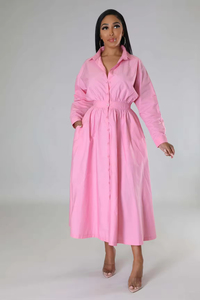 Vestido Largo de Moda para Mujer, Primavera 2026, Vestido Camisero Largo Informal para Mujer - Product Image 4