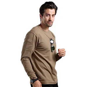 SIVI Manufacturers Customs Clothes Mens Long Sleeve Tactical T-shirts Elastic Ripstop Hunting Combat Tops Shirt