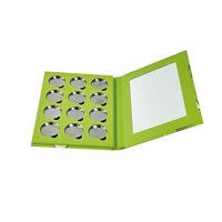 Boîte cadeau auto-montable en carton rigide pliable, matériaux recyclés, emballage de luxe pour palette de fards à paupières, lamination mate