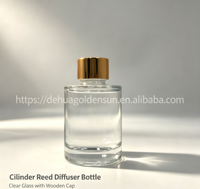 Diffuseur de parfum d'ambiance rond de 150 ml en verre, avec bouchon en polymère et logo personnalisé, vente en gros