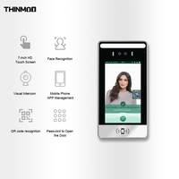 Thinmoo - Videoportero Biométrico Profesional con Carcasa Metálica, Control de Acceso Facial, Escáner de Código QR para una Entrada Segura a la Villa