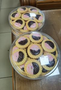 Keks Schokoladen ablage Kekse Eierkuchen Kekse Schokoladen dekorations maschine mit Nusssalz Zucker Sprinkler für Keks - Product Image 6