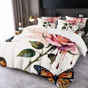 Nouvelle collection de draps et housses de <span class=keywords><strong>couette</strong></span> imprimées numériquement 5D, style tendance, tailles simple, double et grand lit, effet délavé, faible MOQ, <span class=keywords><strong>prix</strong></span> bas - Product Image 6