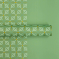 Film plastique mat imprimé à motif floral en gros, papier d'emballage imperméable pour fleuriste