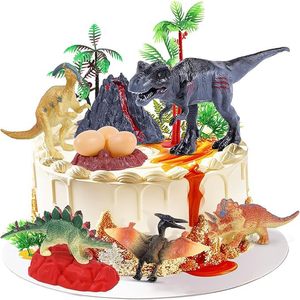 Set de 15 Piezas para Decoración de Pastel de Dinosaurios, Volcán, Nido de Dinosaurio, Palmera, Pterodáctilo, Artículos para Fiestas de Cumpleaños de Niños, Decoración para Pastel - Product Image 2