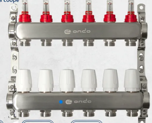 Misuratore di portata in acciaio inossidabile da 1 pollice <span class=keywords><strong>2</strong></span>-12 anelli sistema di riscaldamento a pavimento radiante Design moderno per 230 ambiente v collettore di acqua calda - Product Image 1