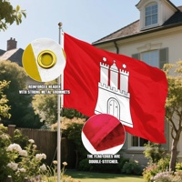 Drapeau en polyester de qualité supérieure pour la vente en gros, 3x5ft (90x150cm), bannière politique allemande pour les campagnes, anti-plis