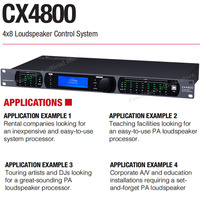 Prosesor Audio Paulkitson CX4800 Prosesor Audio Profesional Peralatan Suara Laju Pengambilan Sampel 96khz Pemrosesan Audio DSP