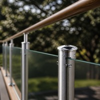 Edelstahl-Glasgeländerpfostenkappe für Treppen, Balkone und Terrassen