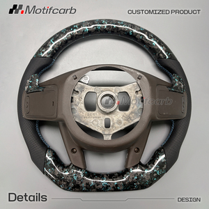 Volant de direction en fibre de carbone forgée bleu Tiffany personnalisé pour Chrysler 200 200S 300 300C 2011 2012 2013 2014, amélioration de l'intérieur de la voiture - Product Image 5