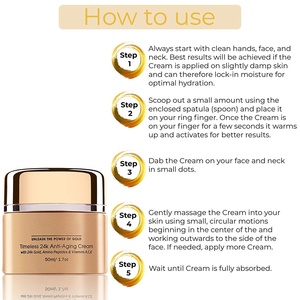 Crème faciale Anti-rides 24K or personnalisée, crème blanchissante réparatrice de la peau, crème hydratante blanchissante - Product Image 5