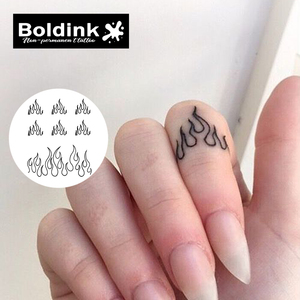 Seni Tato Garis Api Minimalis Realistis Kustom Boldink, Tahan Air, Tahan Lama 2 Minggu, Tinta Jagua Juice - Product Image 4