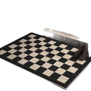 Alfombra de Entrada Rectangular de Estilo Nórdico Minimalista a Cuadros, de Fibra de Polipropileno Antideslizante, Resistente a las Manchas y Personalizable - Product Image 1