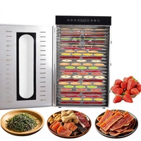 Déshydrateur alimentaire commercial et domestique KR à 24 plateaux, acier inoxydable 304, 2000W, qualité industrielle, 30~90 ℃   Plage de température pour l'électrique