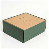 Boîte en carton ondulé pliable en gros, emballage personnalisé avec logo, emballage cadeau pour vêtements, impression verte, boîte d'expédition en carton