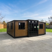 Maison conteneur extensible 20ft 40ft, Maison d'hôtes préfabriquée, Véranda autonome, Kit de mini-maison, Solaire CE ISO