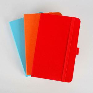 Custom A5 Hardcover PU Leather Notebook Cheap Bulk Ruled <b>Journal</b> with Lining Printed Style Red/Black/Blue 80 Sheets - Product Image 2