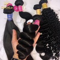 Extensions de cheveux vierges brésiliennes de marque DKL bon marché, 100 g, non traitées, mèches de cheveux brésiliens, 10''-50'', double trame à la machine