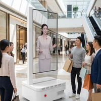 Écran OLED transparent 55 pouces, écran tactile FHD, haute transparence pour robot guide, navigateur, kiosque, prise en charge Android Windows SDK