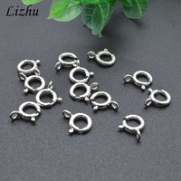 Vente en gros de bijoux de bonne qualité Fermoirs à ressort en argent 925 tendance pour la fabrication de colliers et de bracelets pour femmes et hommes