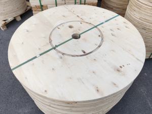 סליל כבלים מעץ - תוף חוטים מעץ לבוד עמיד במיוחד לכבל חשמלי, כבל פלדה, חיווט תעשייתי ולוגיסטיקה - Product Image 5