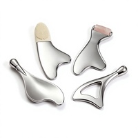 Bâton de massage oculaire roll-on avec boule roulante et masseur de crème pour les yeux, barre de beauté Gua Sha en alliage de zinc pour le visage/le cou/le corps et usage domestique
