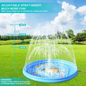 Tappetino da gioco Splash all'aperto 59 pollici giocattoli d'acqua per bambini per 1 2 3 4 5 anni ragazzo <span class=keywords><strong>e</strong></span> ragazza, giocattoli gonfiabili per piscina con Pad per irrigatori - Product Image 4