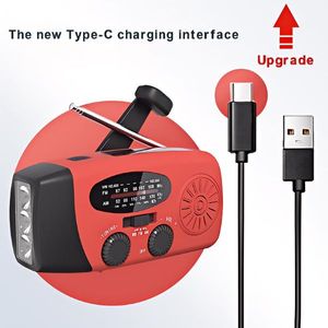 <span class=keywords><strong>Radio</strong></span> météo portable 3 LED SOS NOAA, solaire et à manivelle, AM/<span class=keywords><strong>FM</strong></span>, batterie 2000 mAh, Type-C, légère, banque d'alimentation solaire pour le camping - Product Image 3
