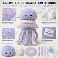 Fabricant de jouets en peluche méduse personnalisés OEM ODM Vente en gros d'animaux en peluche réalistes, poupées douces pour les mascottes de marque et les articles cadeaux
