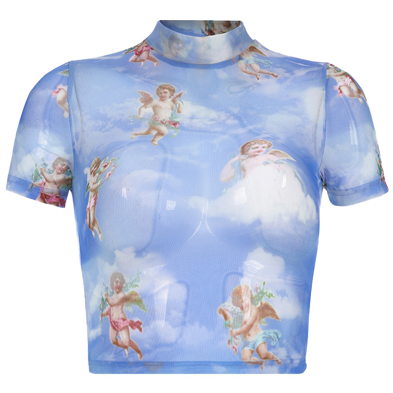 short sleeve blue