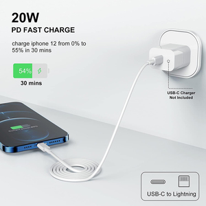 อะแดปเตอร์แปลงไฟ PD 20w ของแท้ ช่องเสียบ USB-C ชาร์จเร็ว สำหรับโทรศัพท์มือถือ ชาร์จเร็วแบบ Quick Charge สำหรับ iPhone - Product Image 6