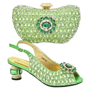 matching peach shoes and bags apple green color shoes and bag