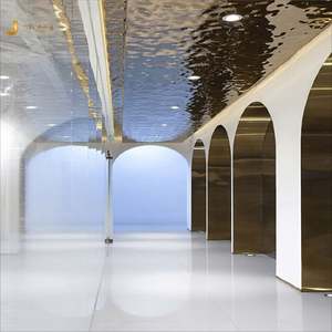 EX501 Hotel Decorative 3D Water Wave <b>Sheet</b> Custom Luxury Water Ripple Stainless Steel <b>Sheet</b> for Hotel Lobby Decorative Wall - Product Image 5