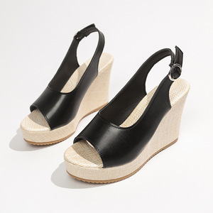 Sandalias de Plataforma con Punta Abierta para Mujer, Estilo Romano Europeo Americano, Suela Gruesa, Novedad de Verano, Venta al Por Mayor - Product Image 1