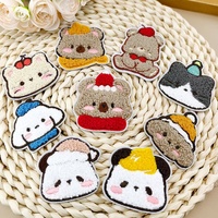 Patchs brodés personnalisés autocollants et écologiques pour vêtements avec impression par transfert par sublimation de personnages de dessins animés