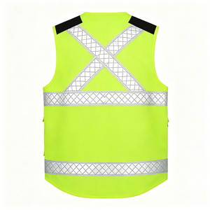 Veste de sécurité réfléchissante fluorescente de haute qualité S-3XL, vêtements de chantier réfléchissants, gilet réfléchissant avec signalisation directionnelle et LOGO personnalisé - Product Image 3