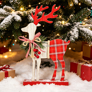 Handmade Creative Xmas <b>Wooden</b> House Design Eco-Friendly Reusable Durable Customized Size Factory Garden <b>Stakes</b> Christmas - Product Image 1