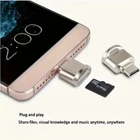 Adaptador de Lector de Tarjetas de Memoria/TF Tipo C Mini con Llavero, USB 3.0 Tipo-C a Micro SD SDHC SDXC OTG