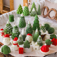 Nouveau design Moule à gâteau en silicone 3D écologique en forme de plante pour Noël, compatible congélateur, Kelutd KLT-4065-1 pour la fête de Noël