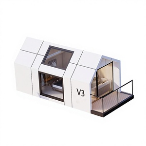 Casa Prefabricada Resistente al Viento, Aislada Térmicamente e Insonorizada, Contenedor V3, Solárium de Vidrio, Almacén Tipo Apple, Habitación Móvil para Estadías Cortas - Product Image 1