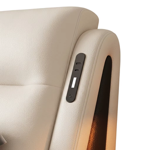 <span class=keywords><strong>Cama</strong></span> Moderna Inteligente Ajustable de Cuero con Luz Nocturna LED - Base de <span class=keywords><strong>Cama</strong></span> Queen Ergonómica Tapizada de 3 Niveles - Directo de Fábrica - Product Image 5
