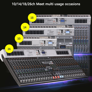 <span class=keywords><strong>Console</strong></span> de <span class=keywords><strong>mixage</strong></span> professionnelle personnalisée à 26 canaux avec double processeur DSP 99, construction en métal et plastique, contrôleur audio de qualité supérieure - Product Image 6
