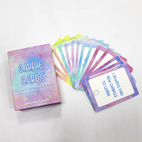 Jeu de cartes personnalisable et écologique de 52 cartes avec logo de marque privée, impression personnalisée, jeu de cartes d'affirmation pour enfants