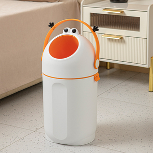 Tempat sampah plastik 16L, keranjang sampah bayi rumah tangga, tempat sampah popok hewan dengan penutup bergulir - Product Image 6
