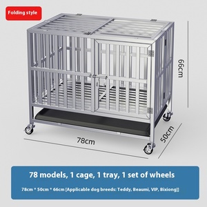 Di medie dimensioni in acciaio inox gabbia per cani tubo piatto nido zinco placcato pieghevole custodia per animali domestici prodotto Hardware - Product Image 6