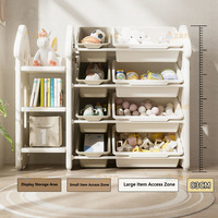 Étagère de rangement pour jouets d'enfants en HDPE grande capacité, OEM ODM personnalisable, organisateur de rangement pour enfants avec pieds antidérapants